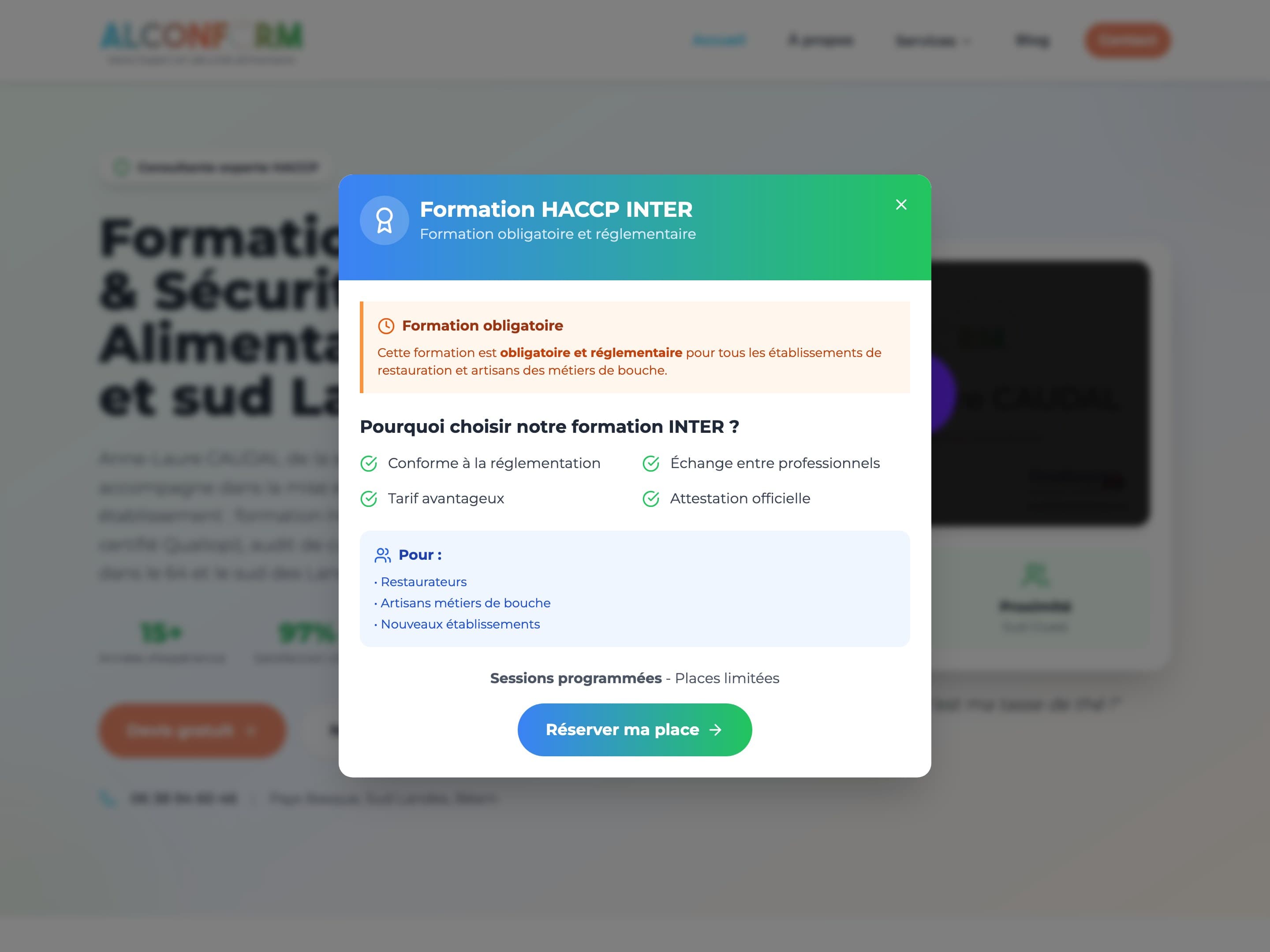 ALConForm, formation · site web réalisé par Kréa Studio