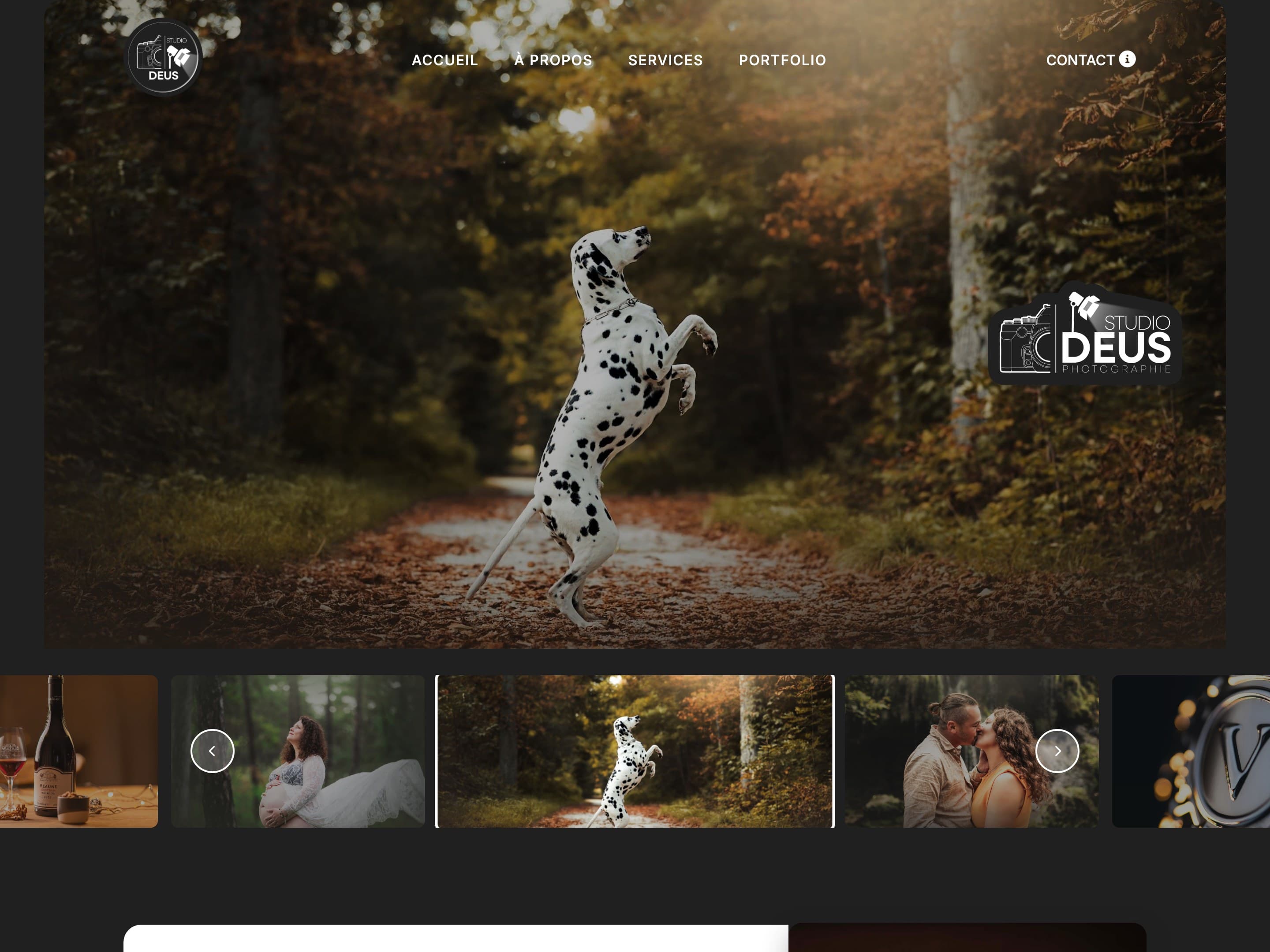 Studio DEUS, photographie · site web réalisé par Kréa Studio